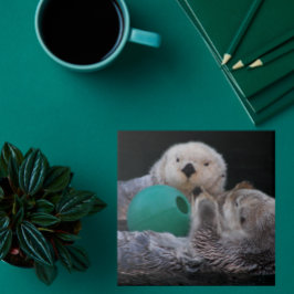 かわいいよくはしゃぐ海のオーター タイル