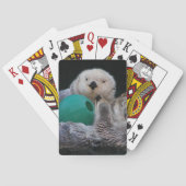 かわいいよくはしゃぐ海のオーター トランプ (裏面)