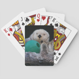 かわいいよくはしゃぐ海のオーター トランプ