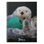 かわいいよくはしゃぐ海のオーター ノートブック (正面)