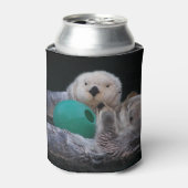 かわいいよくはしゃぐ海のオーター 缶クーラー (缶正面)