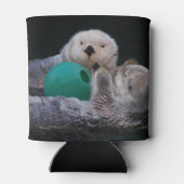 かわいいよくはしゃぐ海のオーター 缶クーラー (裏面)