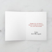 かわいいよくはしゃぐ猫たちメリークリスマス写真 シーズンカード (内部)