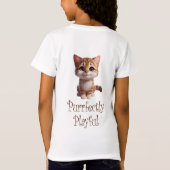かわいいよくはしゃぐ猫 Tシャツ (裏面)
