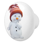 かわいいよくはしゃぐ雪だるま セラミックノブ (右)