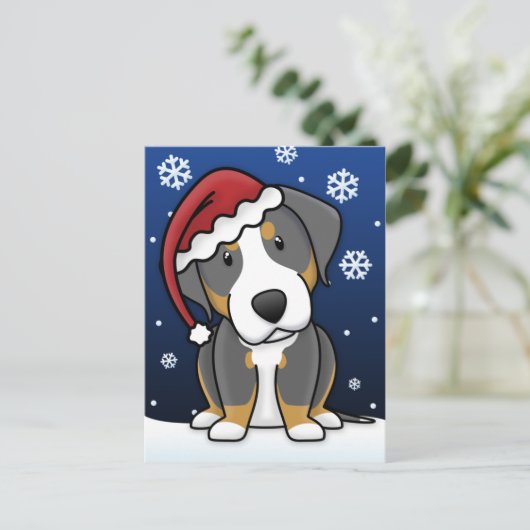 かわいいより素晴らしいスイス山のクリスマスの郵便はがき シーズンポストカード (スタンド正面)