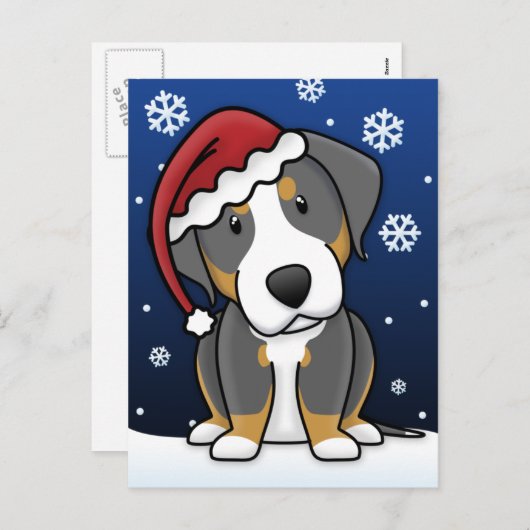 かわいいより素晴らしいスイス山のクリスマスの郵便はがき シーズンポストカード (正面/裏面)