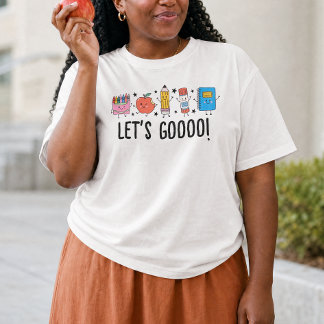 かわいいらくがきのバックトゥスクール Tシャツ