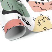 かわいいらくがき猫といいね ラッピングペーパー (ロールコーナー)