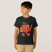 かわいいりんごが学校に戻る Tシャツ (正面フル)