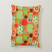 かわいいりんごのイラストレーションパターン アクセントクッション (裏面(縦))