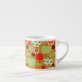 かわいいりんごのイラストレーションパターン エスプレッソカップ (右)