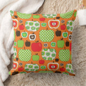 かわいいりんごのイラストレーションパターン クッション (ブランケット)