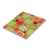 かわいいりんごのイラストレーションパターン タイル (側面)