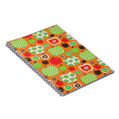 かわいいりんごのイラストレーションパターン ノートブック (右側)