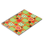 かわいいりんごのイラストレーションパターン ノートブック (左側)