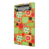 かわいいりんごのイラストレーションパターン ミニクリップボード (アングル2)