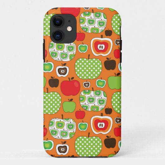 かわいいりんごのイラストレーションパターン Case-Mate iPhoneケース (裏面)