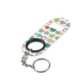 かわいいりんごパターン キーホルダー栓抜き (裏面アングル)