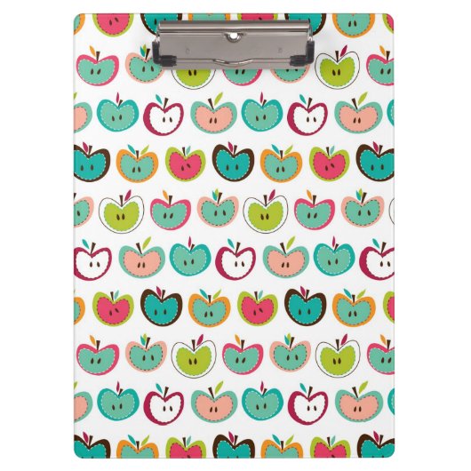 かわいいりんごパターン クリップボード (正面)