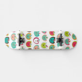 かわいいりんごパターン スケートボード (横)