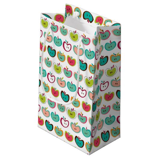 かわいいりんごパターン スモールペーパーバッグ (裏面アングル)