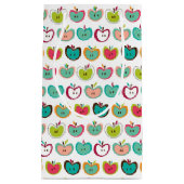 かわいいりんごパターン スモールペーパーバッグ (正面)