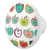 かわいいりんごパターン セラミックノブ (右)