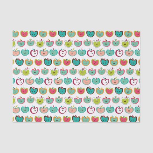 かわいいりんごパターン 薄葉紙 (正面)