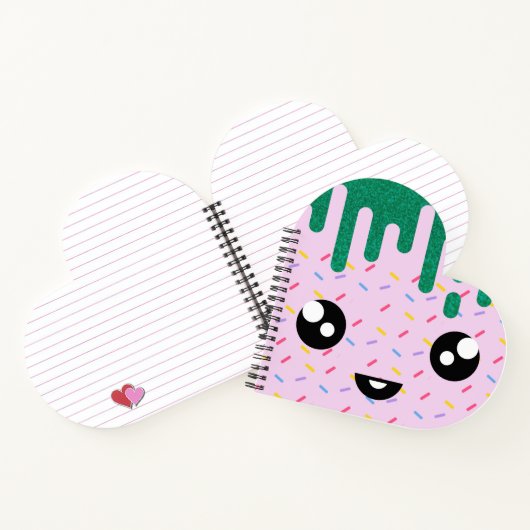 かわいいアイスおもしろいクリーム ノートブック (内部)