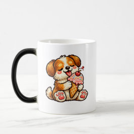 かわいいアイスの犬 モーフィングマグカップ