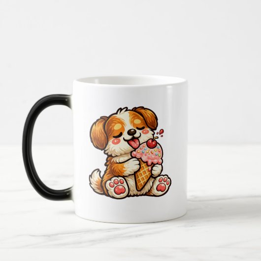 かわいいアイスの犬 モーフィングマグカップ (左)