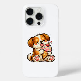 かわいいアイスの犬 iPhone 15 PROケース