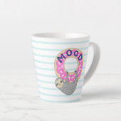 かわいいアイスぶら下がったドナツ&スロース カフェラテマグ (右アングル)