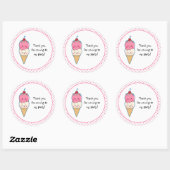 かわいいアイスクリームありがとう ラウンドシール (シート)