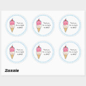 かわいいアイスクリームありがとう ラウンドシール (シート)