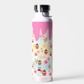 かわいいアイスクリームとドリップの水筒 ウォーターボトル (左面)