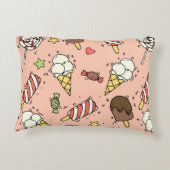 かわいいアイスクリームと棒つきキャンデー アクセントクッション (裏面)