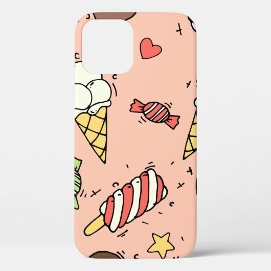 かわいいアイスクリームと棒つきキャンデー Case-Mate iPhoneケース (裏面)