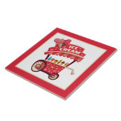 かわいいアイスクリームのカートの装飾 タイル (側面)