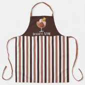 かわいいアイスクリームのベンダー名を追加 エプロン (正面)