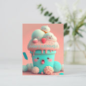 かわいいアイスクリームカップカード (スタンド正面)