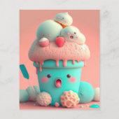 かわいいアイスクリームカップカード (裏面)