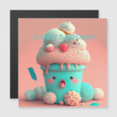 かわいいアイスクリームカップカード (正面/裏面)