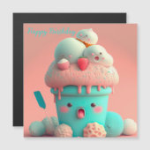 かわいいアイスクリームカップ (正面/裏面)