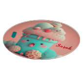 かわいいアイスクリームカップ カッティングボード (角)