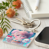 かわいいアイスクリームガール キーホルダー (正面右)