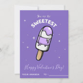 かわいいアイスクリームキッズクラスバレンタインデー シーズンカード (正面)