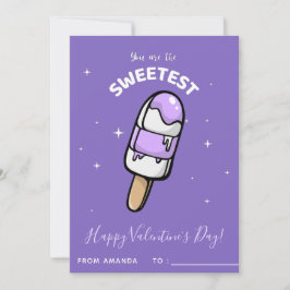かわいいアイスクリームキッズクラスバレンタインデー シーズンカード
