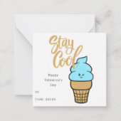 かわいいアイスクリームキッズクラスルームValentinesカード ノートカード (正面)